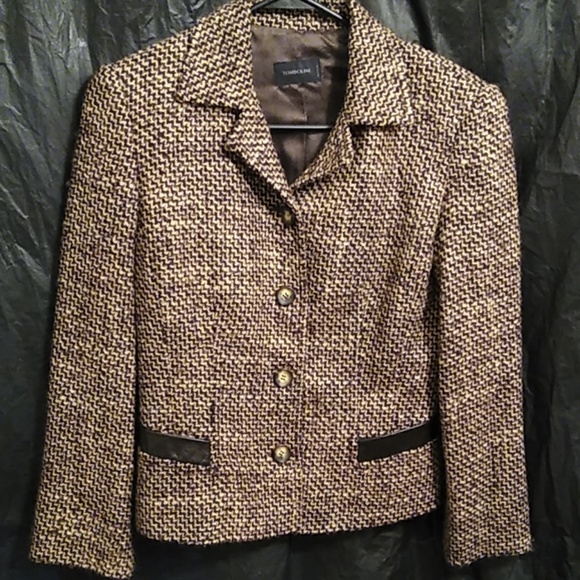 Tombolini brown and tan wool blend tweed  … - Picture 2 of 9